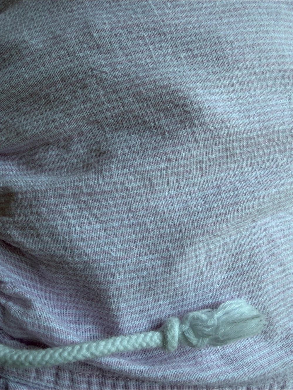 Brandy Melville Light Pink and White Striped Linen Drawstring Pants - Picture 4 of 4